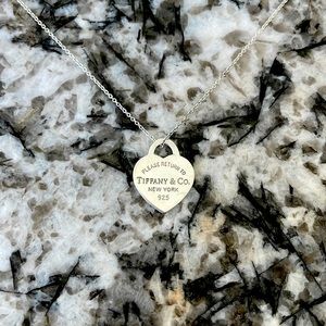 Tiffany Heart Tag Pendant, Sterling Silver, Size 18